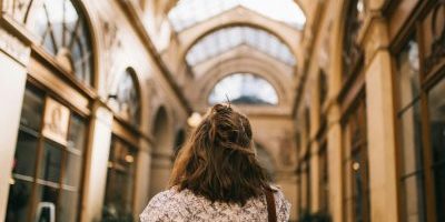 woman near building